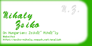 mihaly zsiko business card